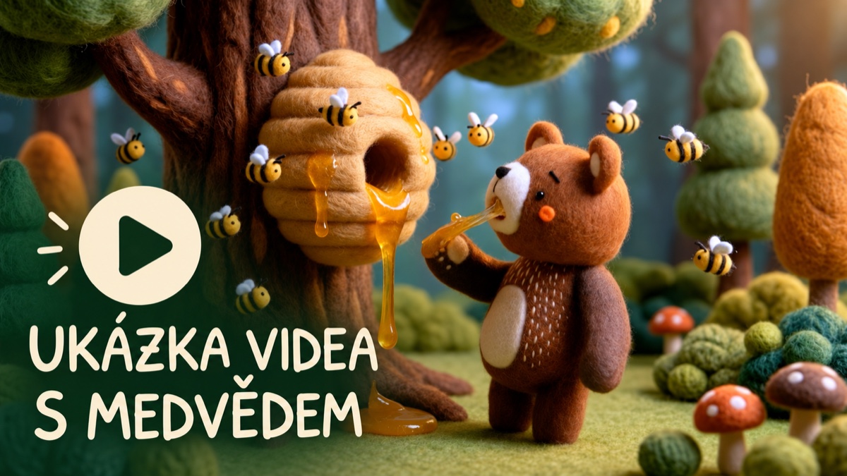 Medvěd z Lesních zpívánek — ukázka animovaného videa